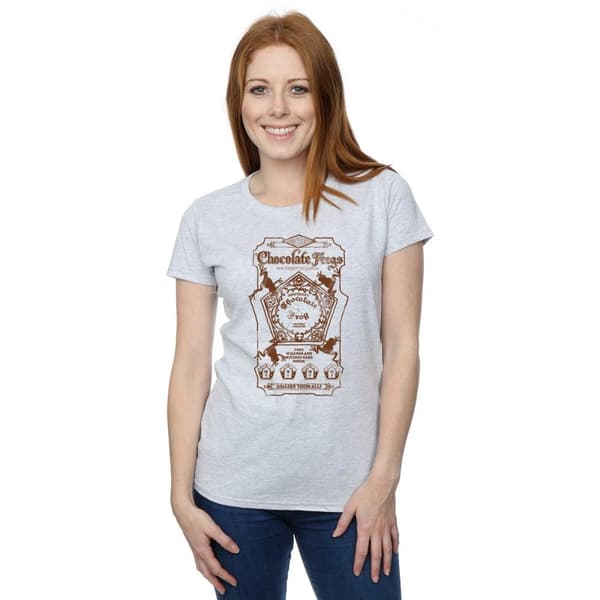 Harry Potter Dam/Tjej - Chocolate Frogs Mono Label T-shirt i bomull