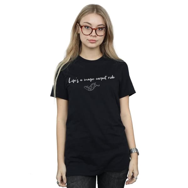 Disney Dam/kvinnor Aladdin - Livet är en magisk mattresa - Boyfriend T-shirt i bomull