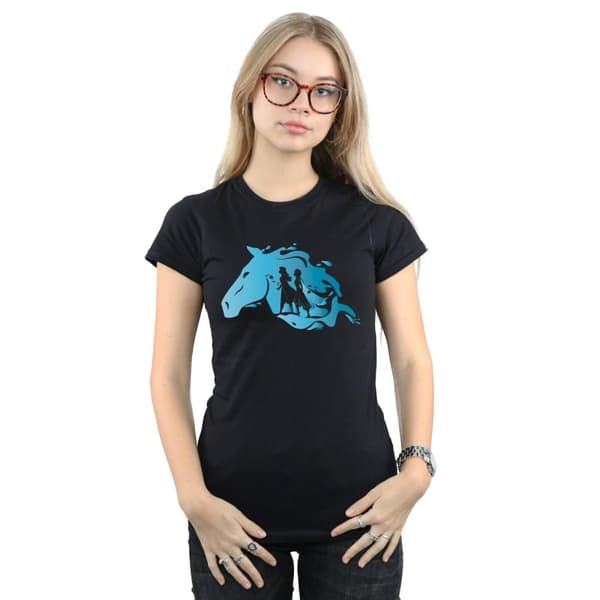 Disney Dam/Tjej Frozen 2 Nokk Silhouette Bomulls-T-shirt