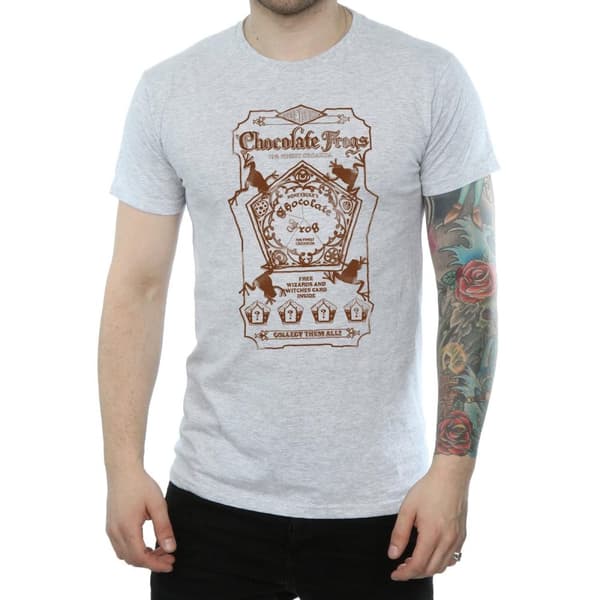 Harry Potter Mens Chocolate Frogs Mono Label T-Shirt