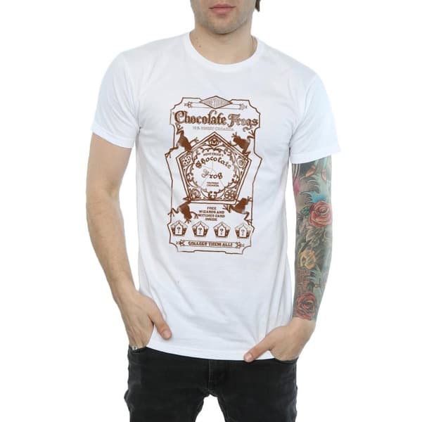 Harry Potter Mens Chocolate Frogs Mono Label T-Shirt