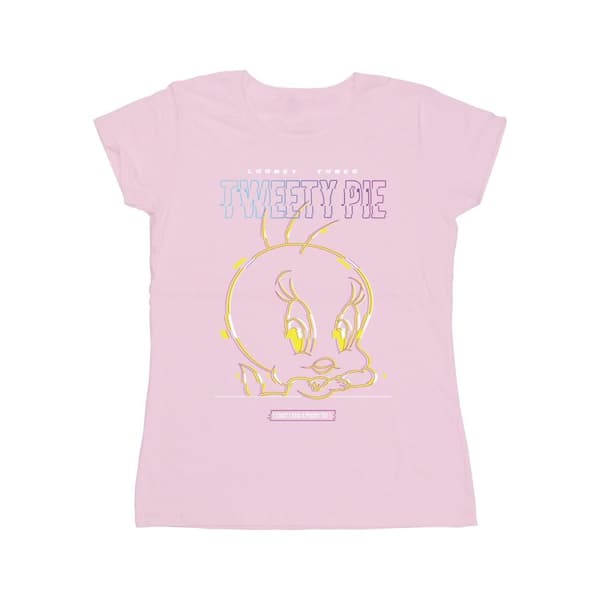 Looney Tunes Womens/Ladies Tweety Glitch Cotton T-Shirt