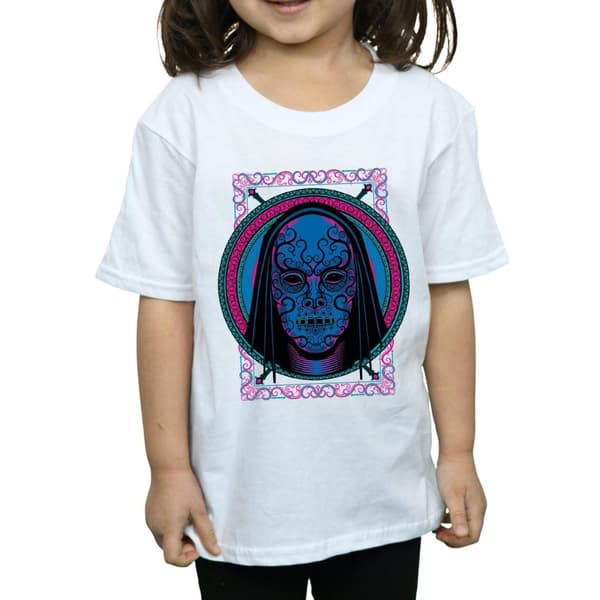 Harry Potter Girls Neon Death Eater Mask Cotton T-Shirt