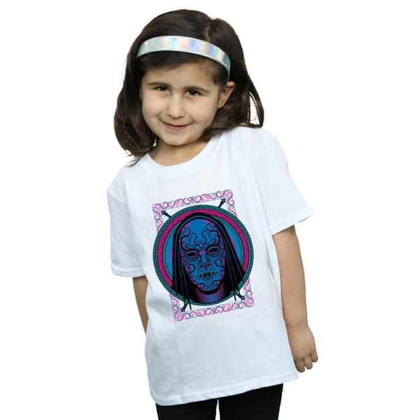 Harry Potter Girls Neon Death Eater Mask Cotton T-Shirt