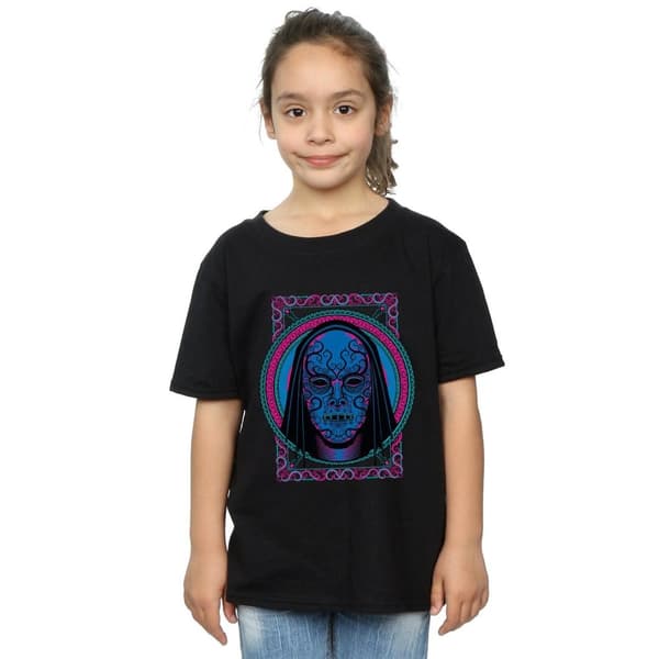 Harry Potter Girls Neon Death Eater Mask Cotton T-Shirt