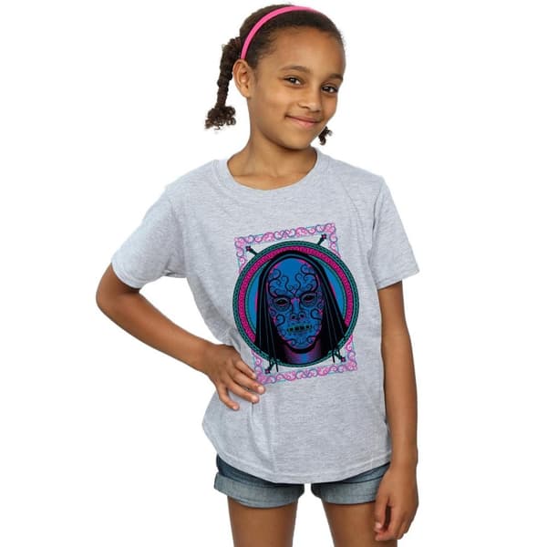 Harry Potter Girls Neon Death Eater Mask Cotton T-Shirt
