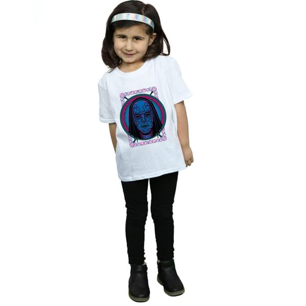 Harry Potter Girls Neon Death Eater Mask Cotton T-Shirt