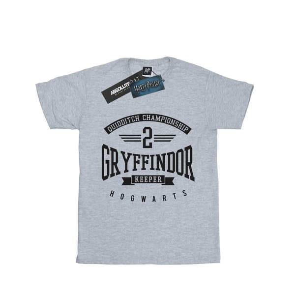 Harry Potter Boys Gryffindor Keeper T-Shirt Sports Grey 9-11 Years