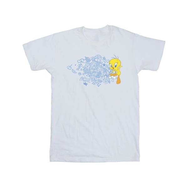 Looney Tunes Girls ACME Doodles Tweety Cotton T-Shirt