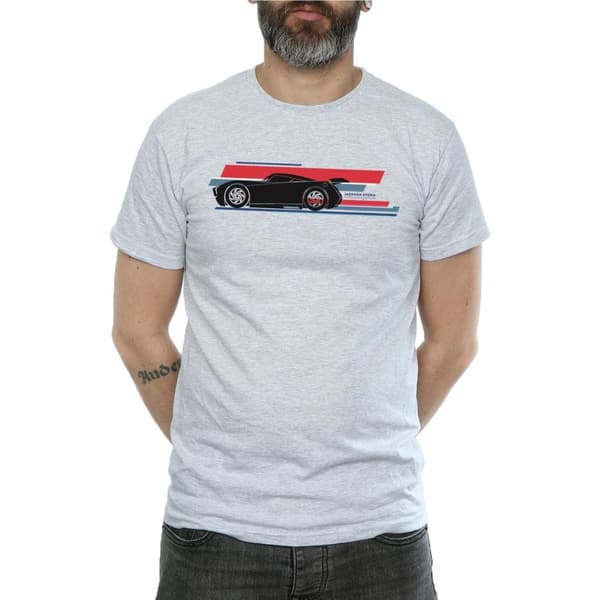 Disney Mens Cars Jackson Storm Stripes T-Shirt