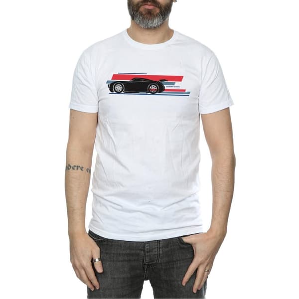 Disney Mens Cars Jackson Storm Stripes T-Shirt