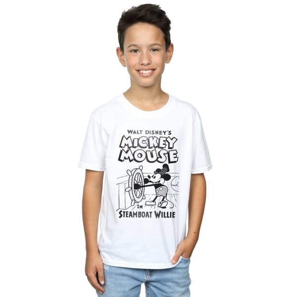 Disney Pojkar Musse Pigg Steamboat Willie T-shirt