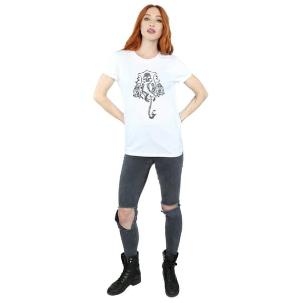Harry Potter Womens/Ladies Dark Mark Crest Cotton Boyfriend T-Shirt