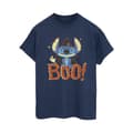 Miniatyrbillede 1 af 3: Disney Womens/Ladies Lilo & Stitch Boo! Cotton Boyfriend T-Shirt