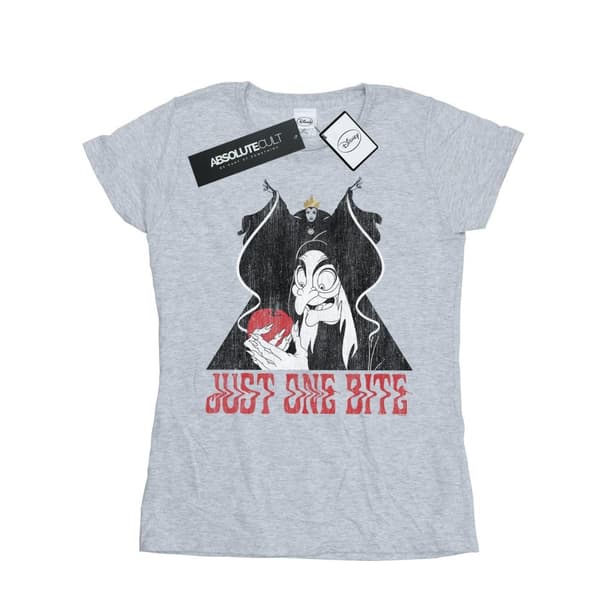 Disney Dam/kvinnor Snövit Just One Bite - T-shirt i bomull Sports Grey S