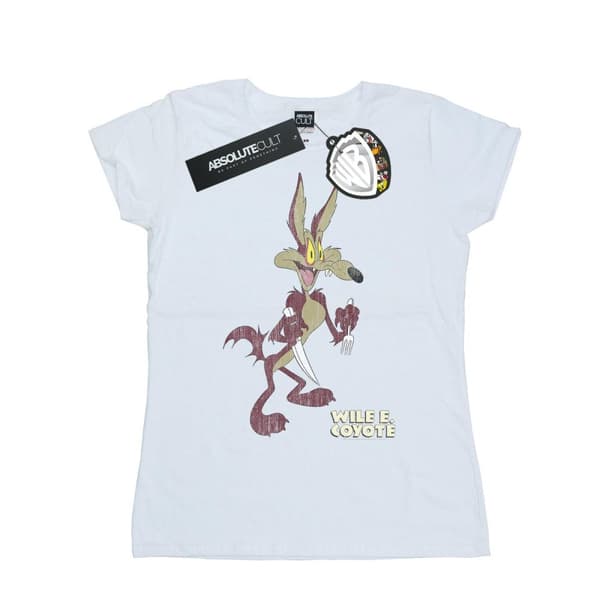 Looney Tunes Womens/Ladies Wile E Coyote Distressed Cotton T-Shirt