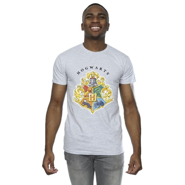 Harry Potter Mens Hogwarts School Emblem T-Shirt