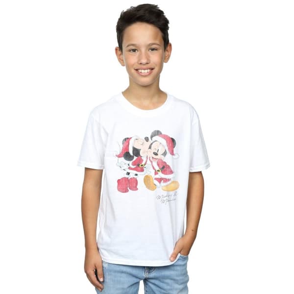 Disney Mickey And Minnie Christmas Kiss T-shirt för pojkar