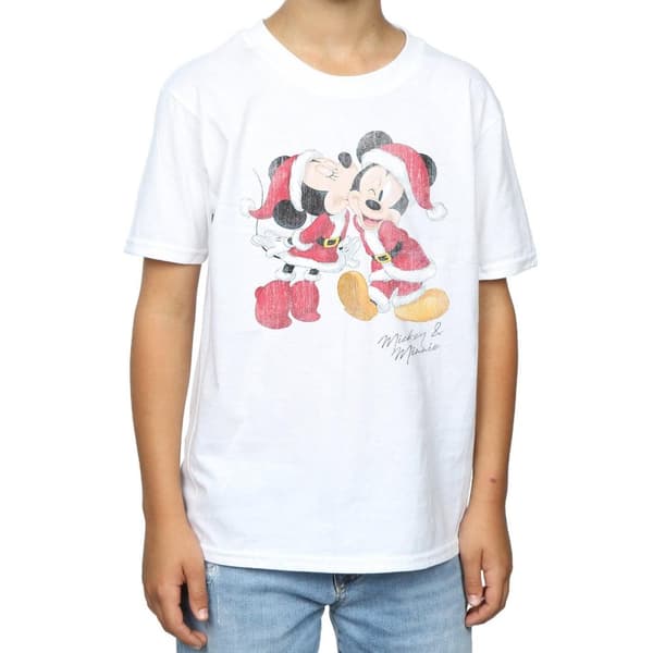 Disney Mickey And Minnie Christmas Kiss T-shirt för pojkar