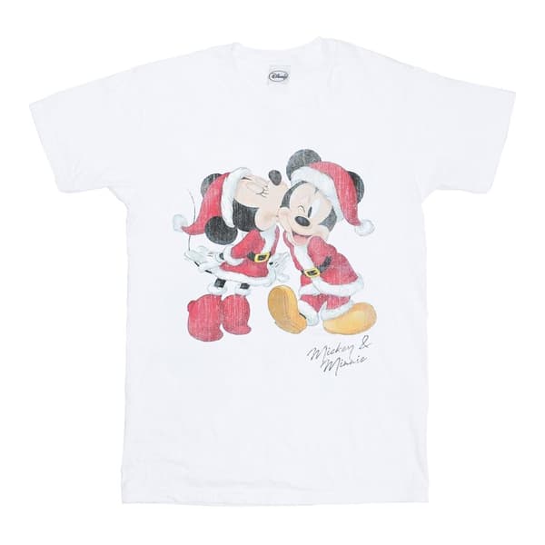Disney Mickey And Minnie Christmas Kiss T-shirt för pojkar