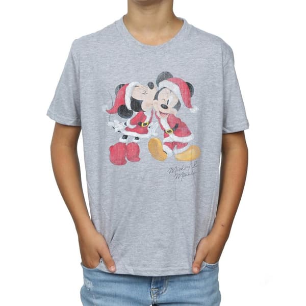 Disney Mickey And Minnie Christmas Kiss T-shirt för pojkar