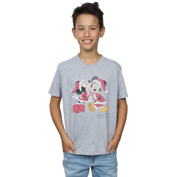 Disney Mickey And Minnie Christmas Kiss T-shirt för pojkar