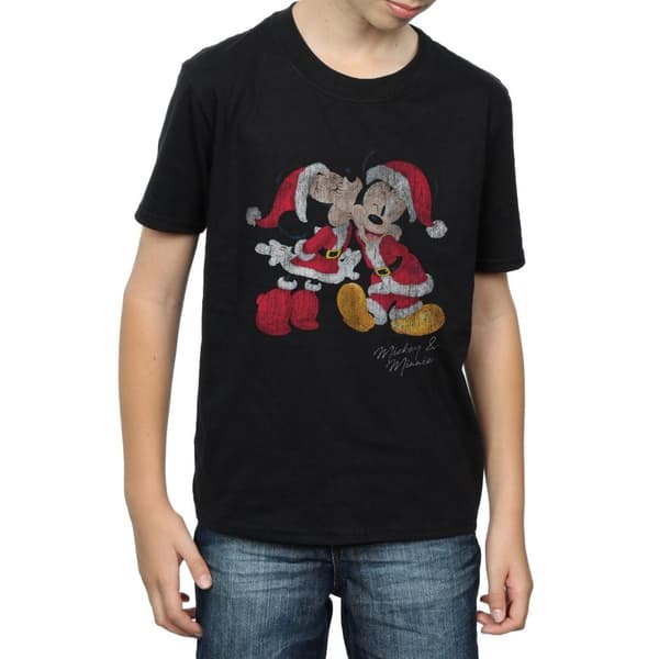 Disney Mickey And Minnie Christmas Kiss T-shirt för pojkar