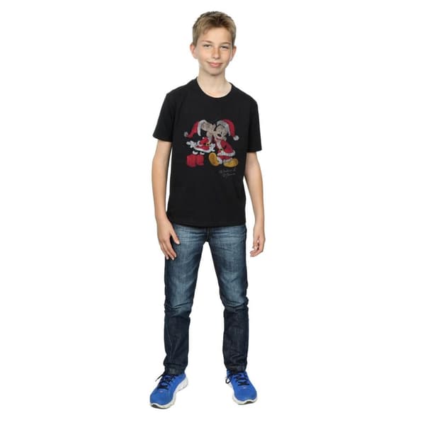 Disney Mickey And Minnie Christmas Kiss T-shirt för pojkar
