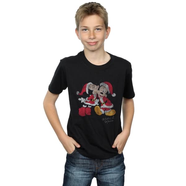 Disney Mickey And Minnie Christmas Kiss T-shirt för pojkar