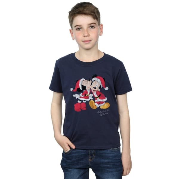 Disney Mickey And Minnie Christmas Kiss T-shirt för pojkar