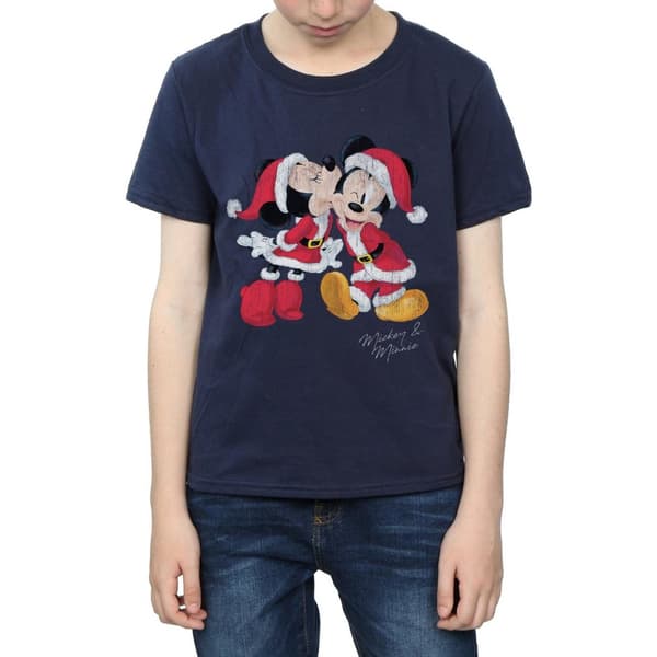 Disney Mickey And Minnie Christmas Kiss T-shirt för pojkar