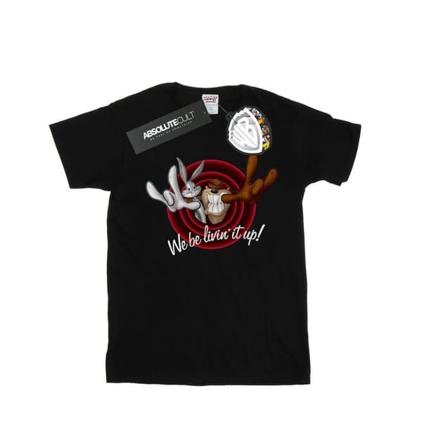 Looney Tunes T-shirt för pojkar Livin´ It Up Black 5-6 Years