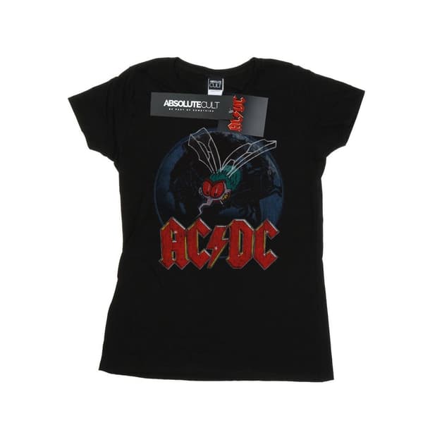 AC/DC Womens/Ladies Fly On The Wall Boyfriend Fit Cotton T-Shirt