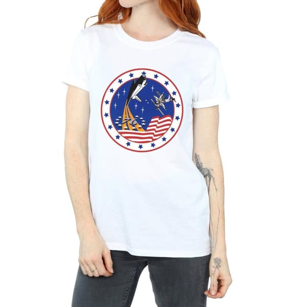 NASA Womens/Ladies Classic Rocket 76 Cotton Boyfriend T-Shirt