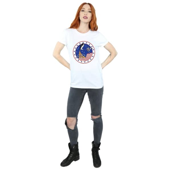 NASA Womens/Ladies Classic Rocket 76 Cotton Boyfriend T-Shirt