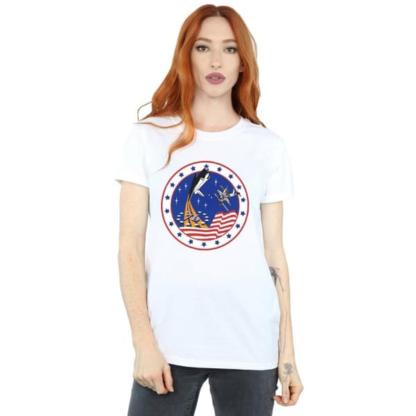 NASA Womens/Ladies Classic Rocket 76 Cotton Boyfriend T-Shirt