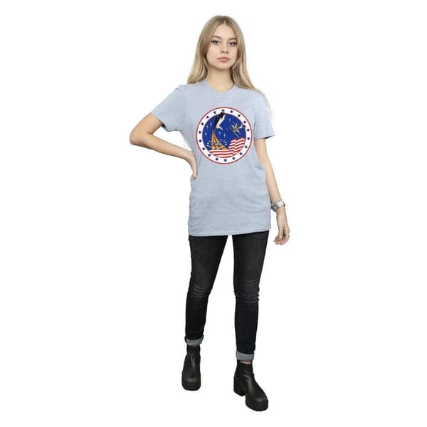 NASA Womens/Ladies Classic Rocket 76 Cotton Boyfriend T-Shirt
