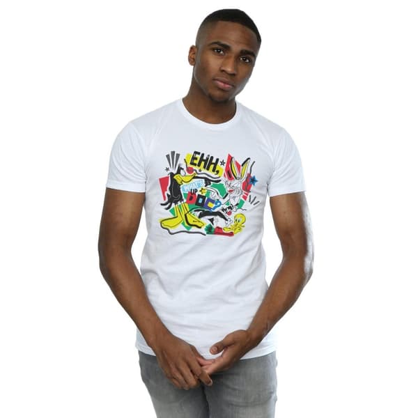 Looney Tunes Mens Scrap Collage T-Shirt