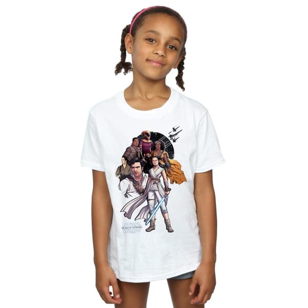 Star Wars: The Rise of Skywalker Star Wars The Rise Of Skywalker Resistance Illustration T-shirt i bomull för flickor