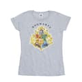 Miniatyrbilde 1 av 3: Harry Potter Womens/Ladies Hogwarts School Emblem Cotton T-Shirt