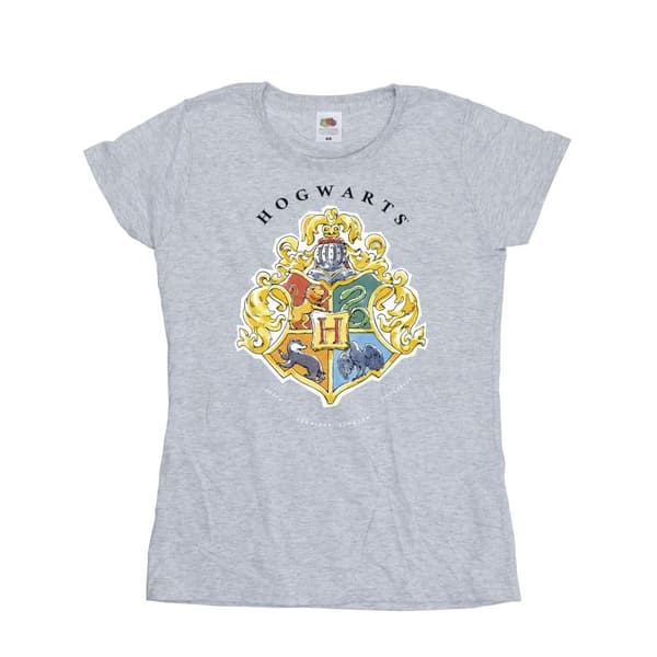 Harry Potter Womens/Ladies Hogwarts School Emblem Cotton T-Shirt