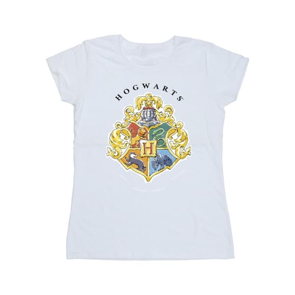 Harry Potter Womens/Ladies Hogwarts School Emblem Cotton T-Shirt