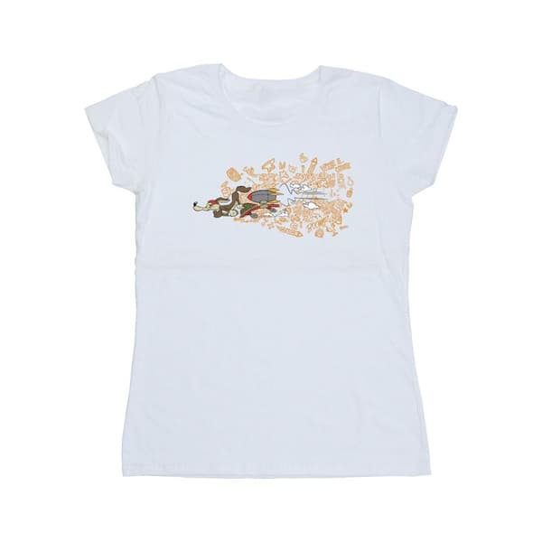Looney Tunes Womens/Ladies ACME Doodles Wile E Coyote Cotton T-Shirt