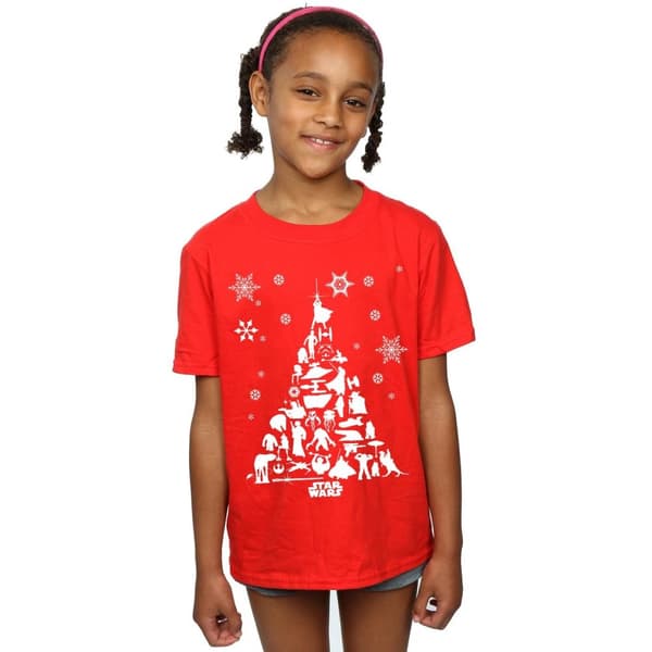 Star Wars Girls Christmas Tree Cotton T-Shirt