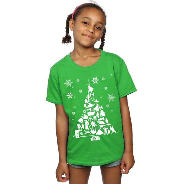 Star Wars Girls Christmas Tree Cotton T-Shirt