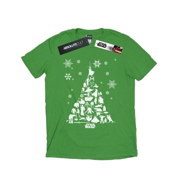 Star Wars Girls Christmas Tree Cotton T-Shirt