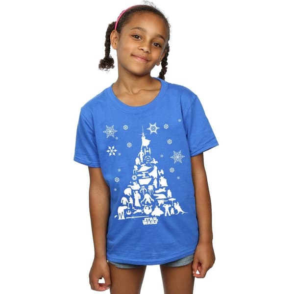 Star Wars Girls Christmas Tree Cotton T-Shirt