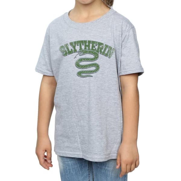 Harry Potter Girls Slytherin Sport Emblem Cotton T-Shirt