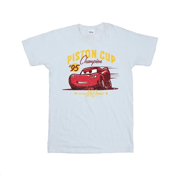 Disney Dam/Tjej Cars Piston Cup Champion Boyfriend T-shirt i bomull