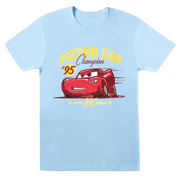 Disney Dam/Tjej Cars Piston Cup Champion Boyfriend T-shirt i bomull